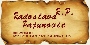 Radoslava Pajunović vizit kartica